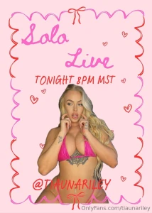 Don t miss out babe i m going live at 8 p m mst tonight let s get wild