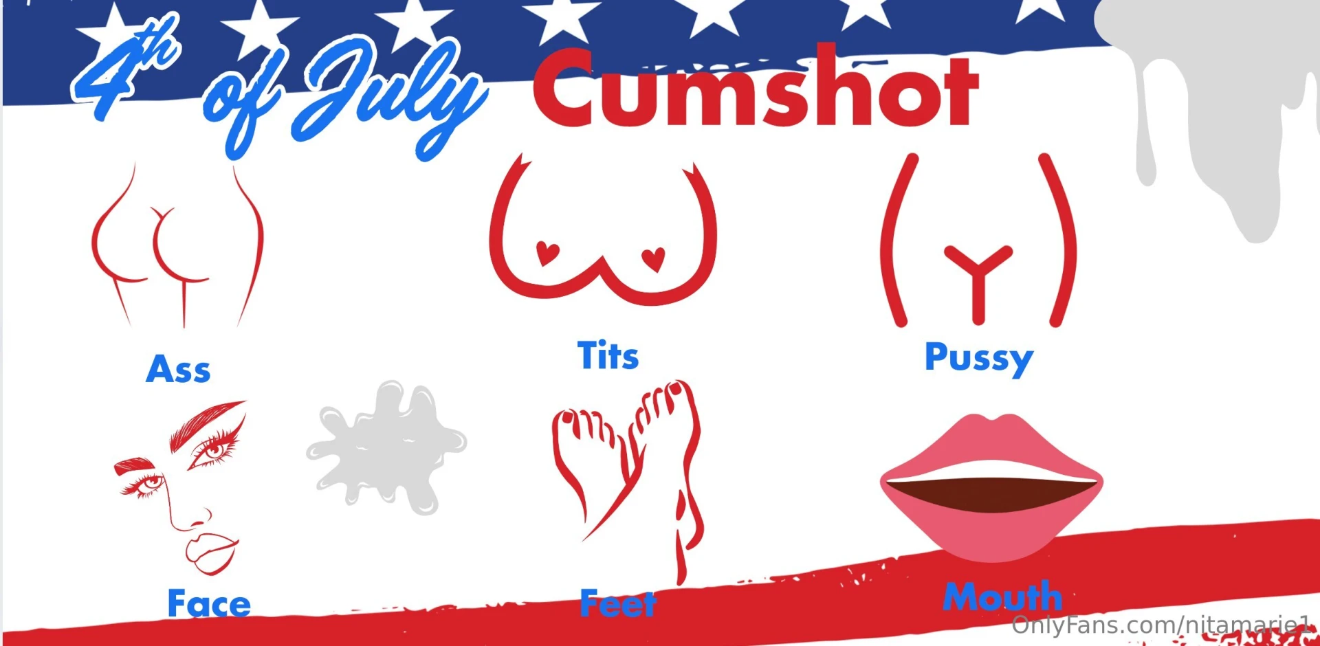 4th of july cumshot where would you cum on me baby tip 10 and pick a part 1 