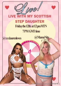 Join us live with my scottish stepdaughter xxxlaurenloves friday at part 1