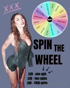 Spin the wheel 20 - one spin 30 - two spins 50 - four spins let s play