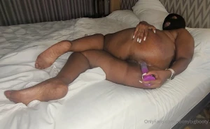It was so hard to fit my dildo in my tight lil asshole full vid on vip