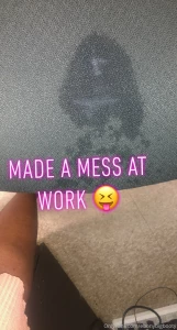 Was feeling real horny at work today look at the aftermath