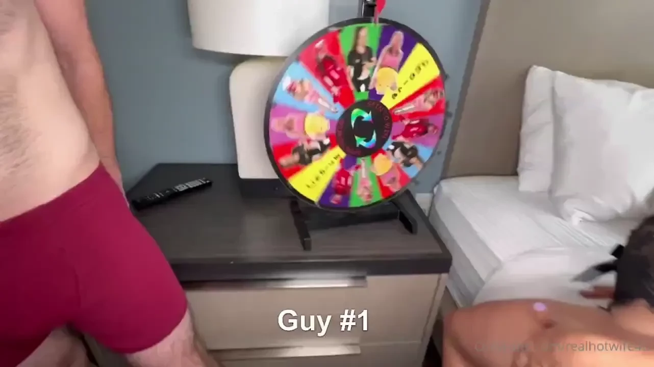 The ultimate female gang bang 8 guys were lucky enough to spin a wheel 