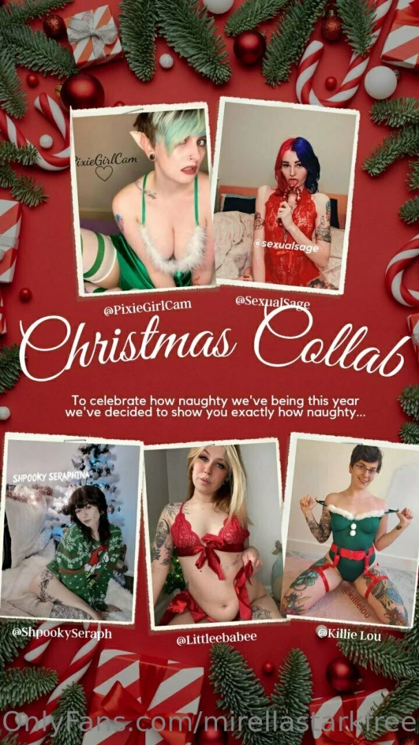 Naughty christmas content collab 6 models 6 videos 30 minutes of 