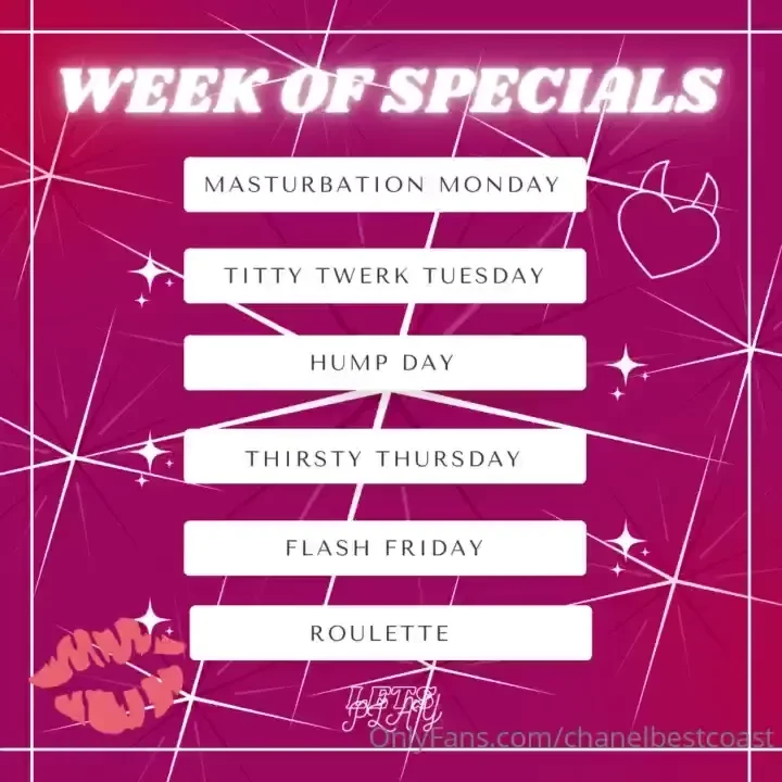 The fun starts tomorrow a week of naughty fun you won t want to miss 