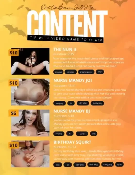 October 2023 content my favourite october videos are now available it 