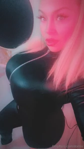 New film 15 min erotic edging and stripping out of my leather cat suit