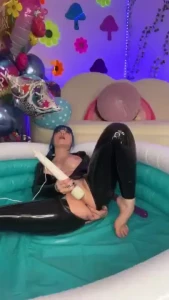 Cumming while wearing latex is my favorite thing ever ps last nights