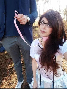 In a jungle on my knees collared amp leashed wrecked by cock