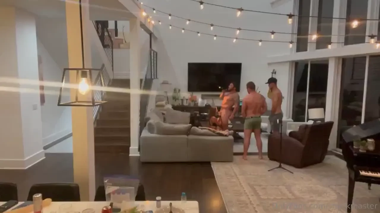 Behind the scenes of the start of the gang bang with the gorgeous 