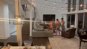 Behind the scenes of the start of the gang bang with the gorgeous