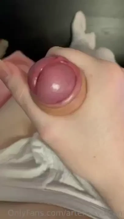 Clips and a short video playing with my pretty cock in bed 