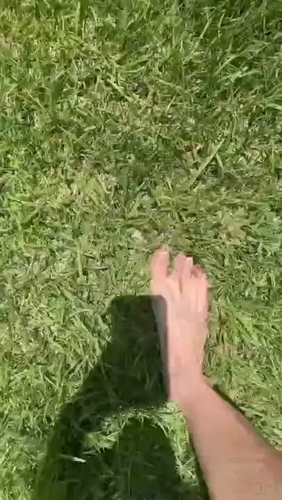 For my feet lovers watering my plants and getting my feet nice and 