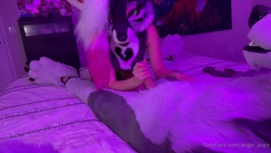 Was so much fun having the big wolf tied up and teasing him