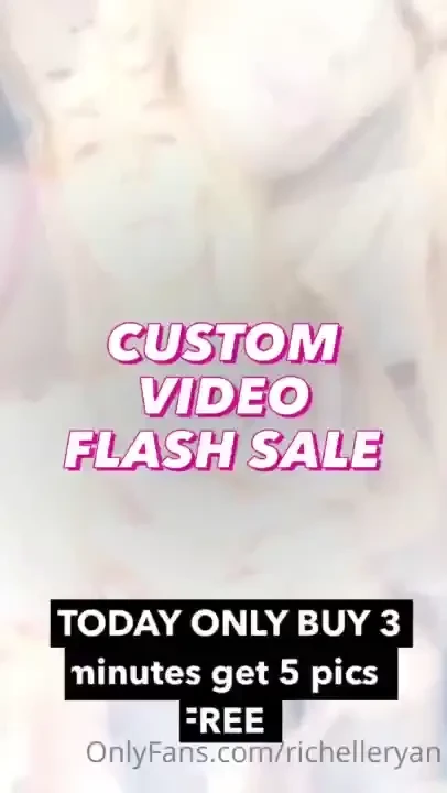 richelleryan - Today only flash sale on my customs buy a 3 minute solo get 5 free 