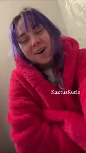Cozy morning pee in my big fluffy robe before i edit porn for the day