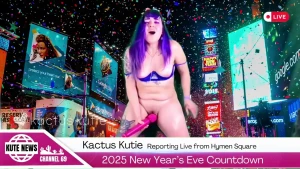 Reporter pees cums live on new years eve breaking news the kute news