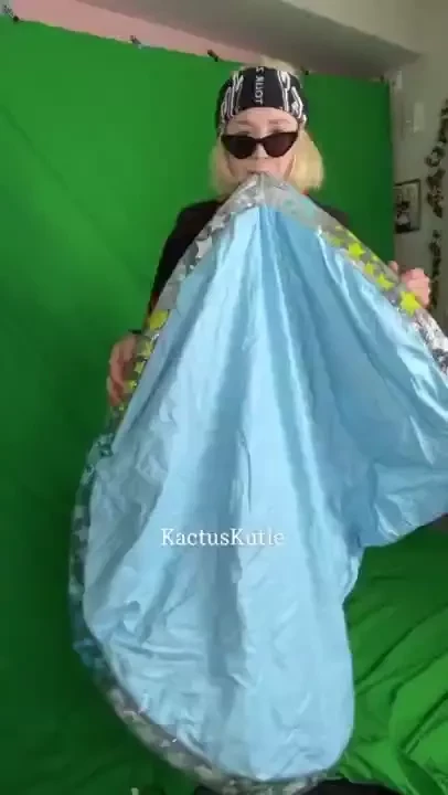 Blowing up the pool to pee in during my guy pee-eri halloween 