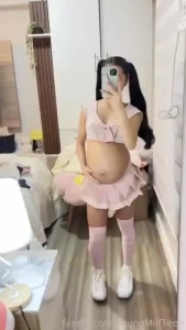 35weeks fyp hotmom asian young small teen petite little mommy pregnant