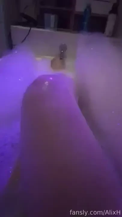 There s a storm overhead - perfect time for a bath 