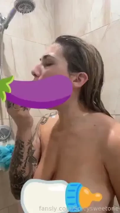 2 videos for one taking a shower and gagging over and over on my bbc 