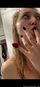 I left one berry for you would you like to lick it