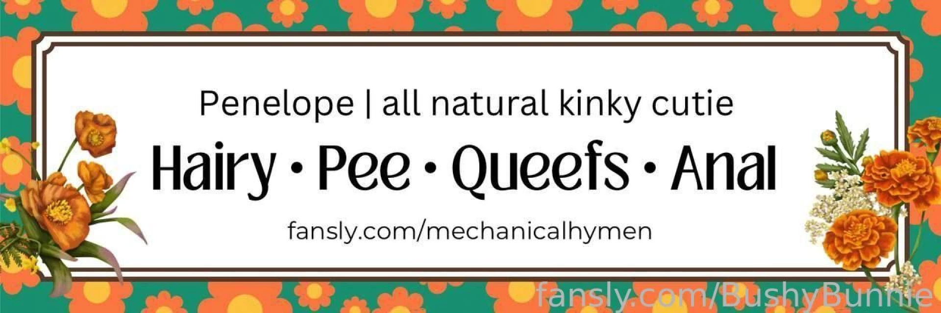 If hairy kinky girls make you horny you need to follow penelope 