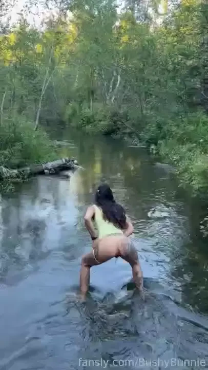 Pissing downstream in the pretty river fyp pee piss pissing part 1 