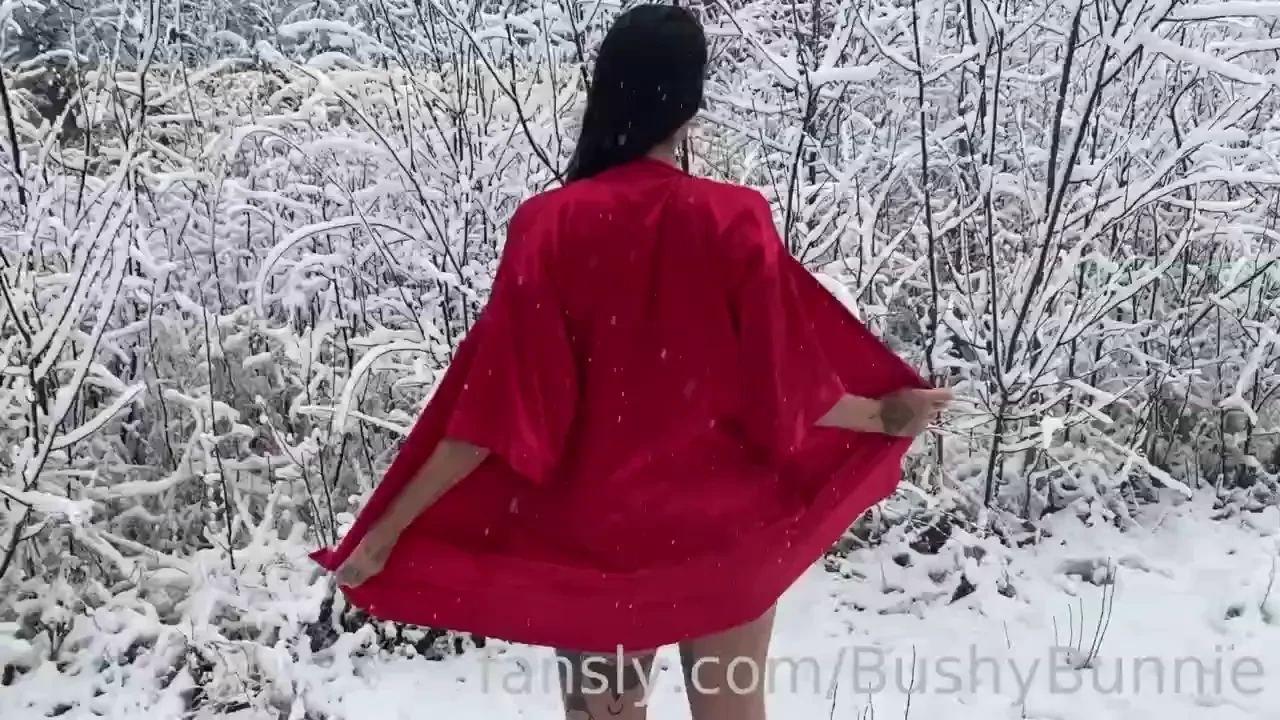 Happy holidays fyp snow outside brunette ass tits 