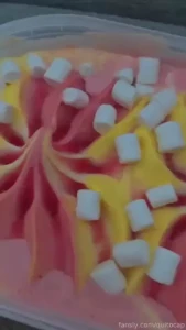 I bought ice cream with strawberries and banana today and the same