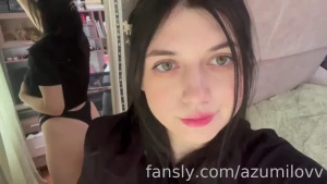 What is that in the mirror gt lt pale barelylegal bigass blackhair