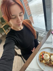 What could be better than meeting a girlfriend eating a yummy treat part 1