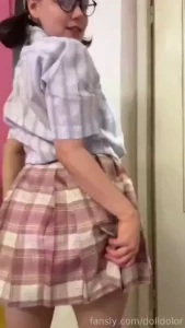 You know how girls check if a skirt is a safe length we bend over in