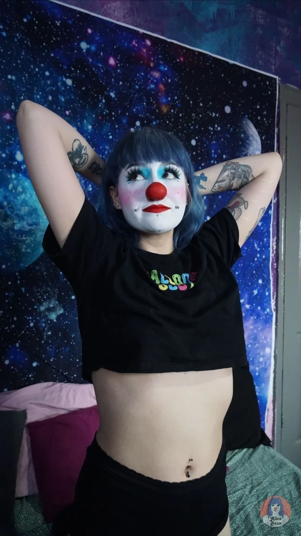 Uk clown clowngirl british tattoos cute petite 