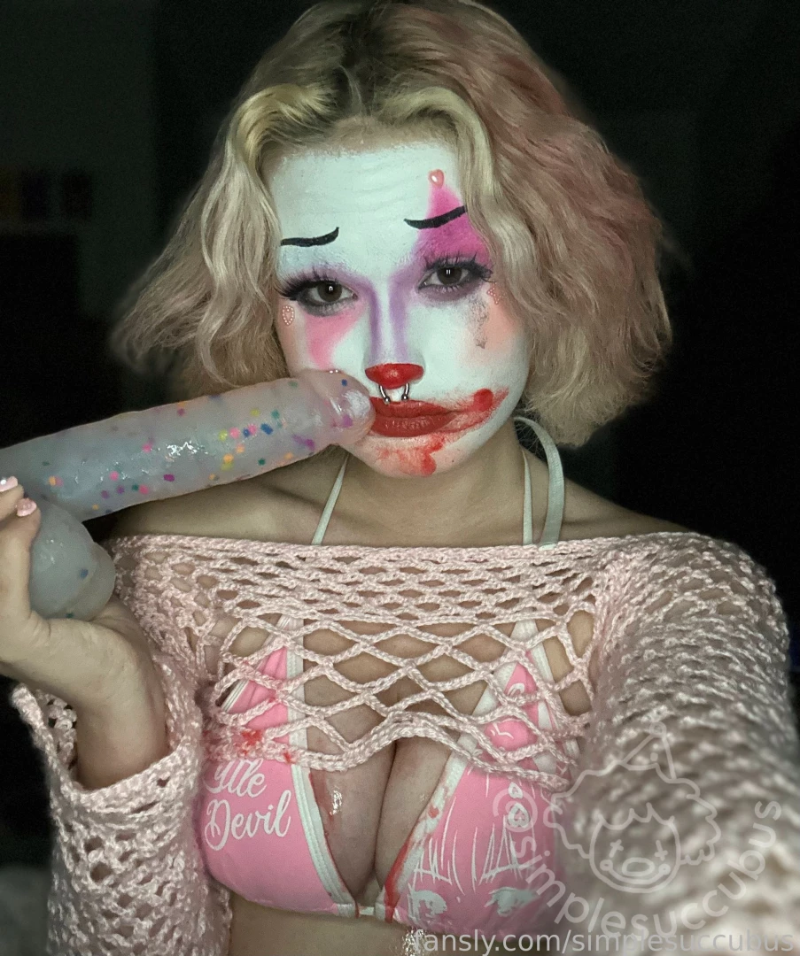 Sloppy drooly messy runny makeup clownjob anyone fyp clown clownporn part 1 