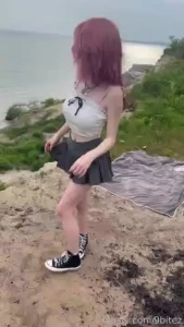 Nice view out here altgirl emo public flash part 3