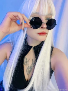 Disapproving look kawaii scene cosplayer goth pale gothgf amateur alt part 1