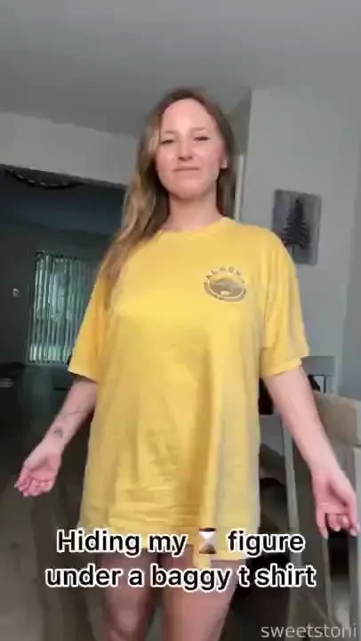 I love baggy t shirts but look what i have hiding underneath 