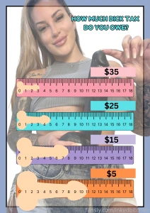 It is dick tax time 8 inches or under gets you a sph task to complete