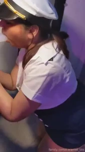 Watch your captain suck a dildo