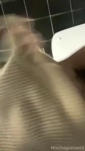 A pee in this public bathroom - with flashes and close ups pee