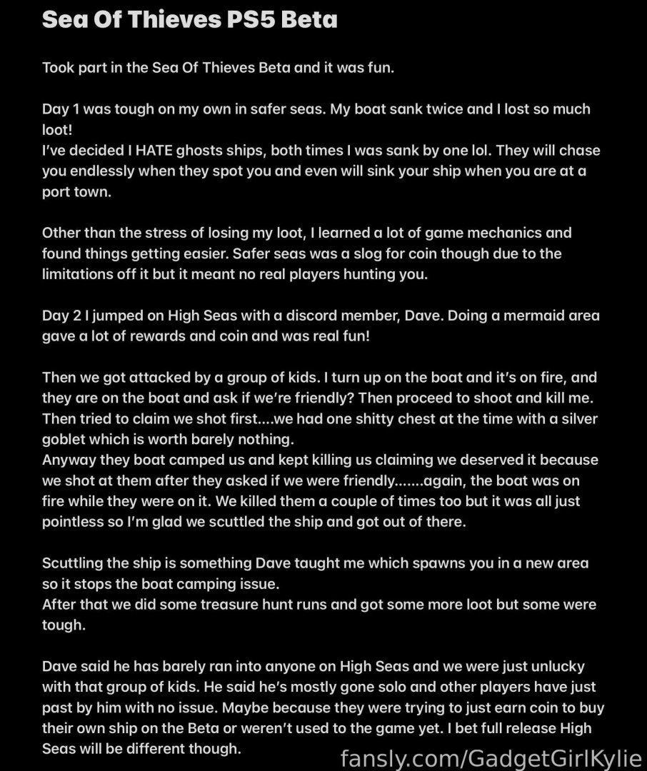 Sea of thieves ps5 beta thoughts amp experience 