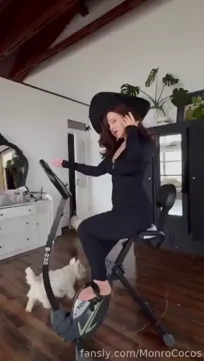 On the eve of halloween the little witch made a video of her bike part 1 
