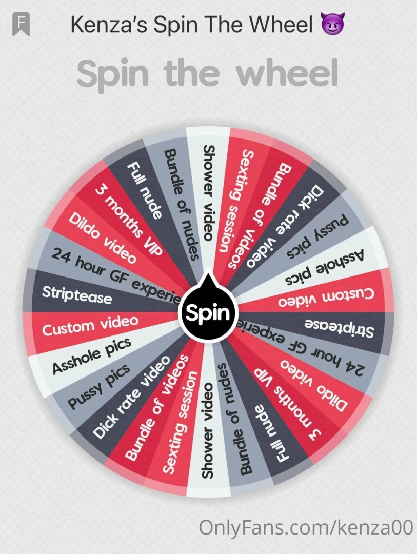 Kenza s spin the wheel let s have some fun prizes worth up to 200 1 