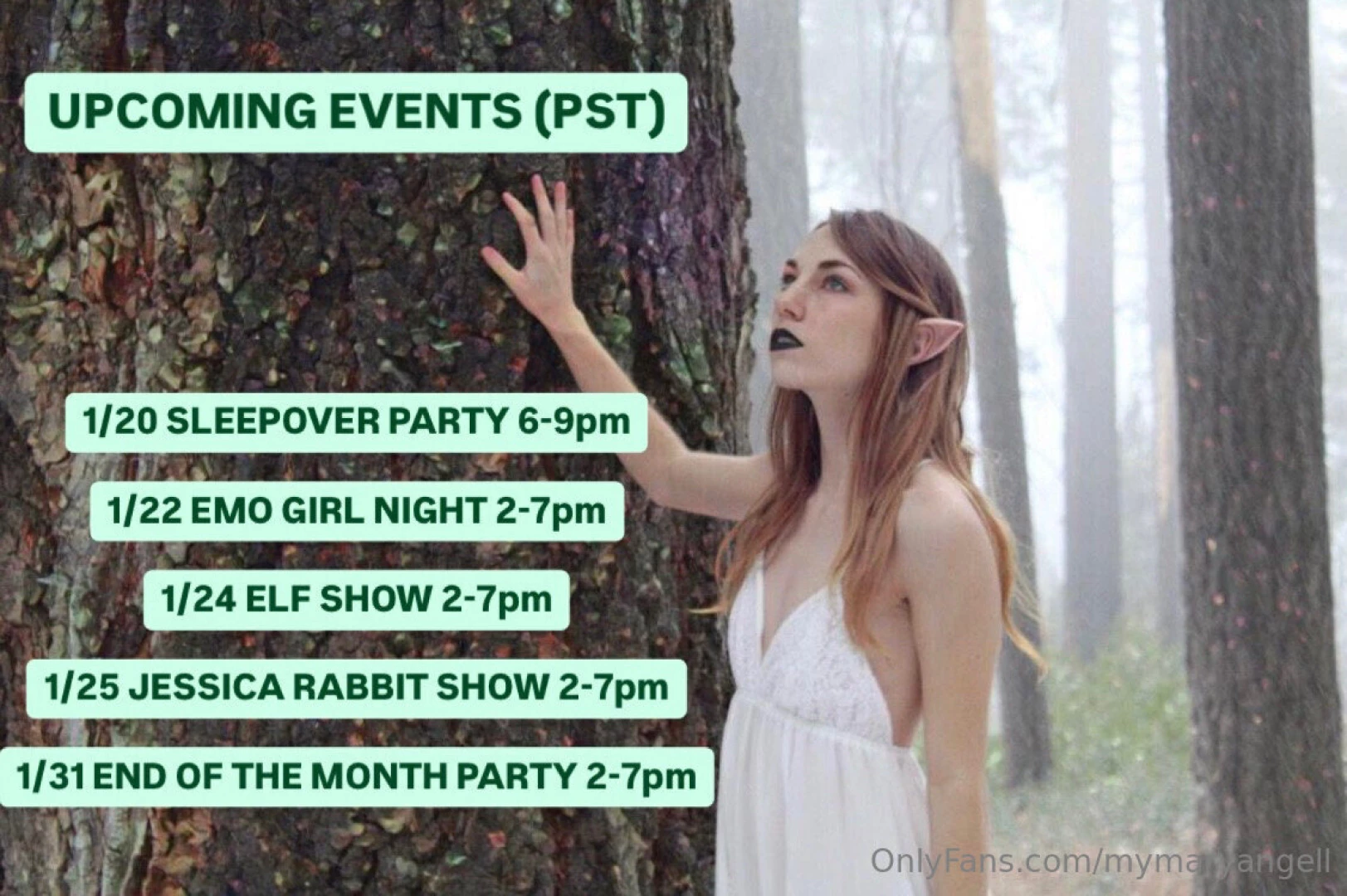 Upcoming events on myfreecams mfc im mymaryangel 