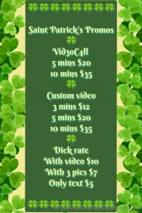 Saint patrick s promos vid3oc4ll - 5 mins 20 usually 35 - 10 mins 35