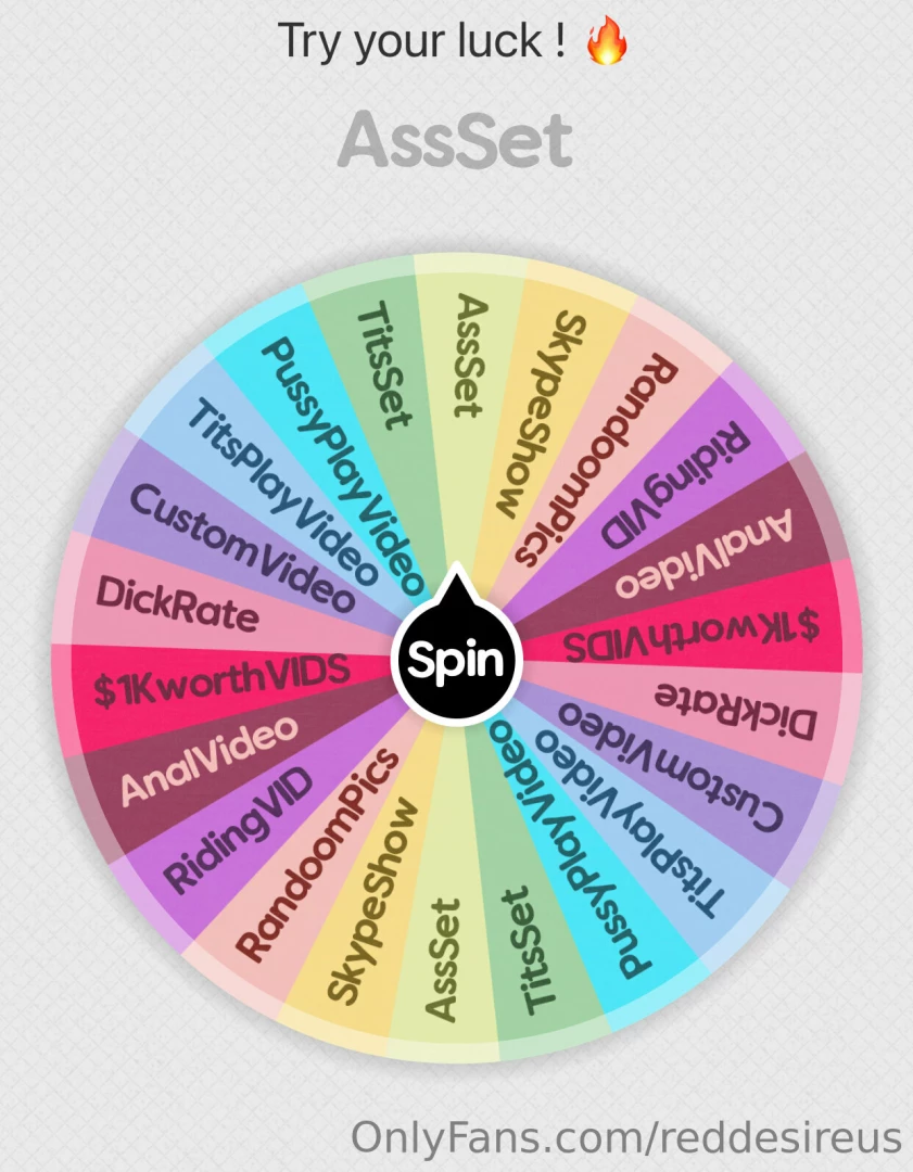 Spin the wheel to win naughty prizes 15 1 spin 25 2 spins 50 4 spins part 2 