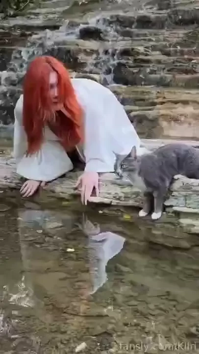 I m trying to be a cat ahaha fyp redhead ginger cat waterfall blog 