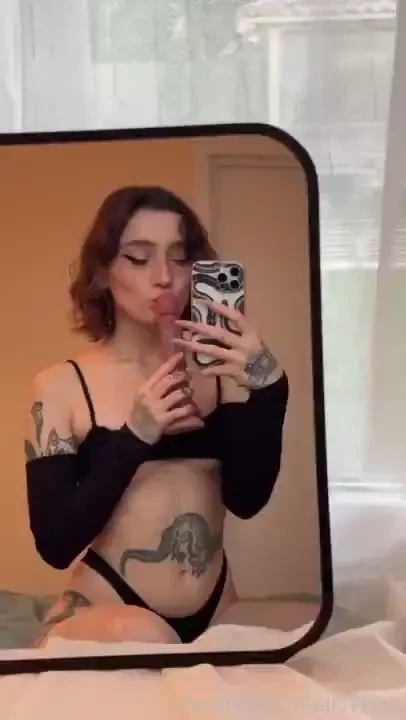 Practicing in front of the mirror piercing girlswithtattoos slim petit 