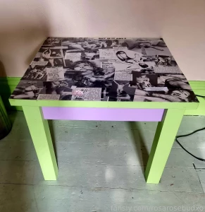 What do you think of my table this started out as a plain light wood part 2